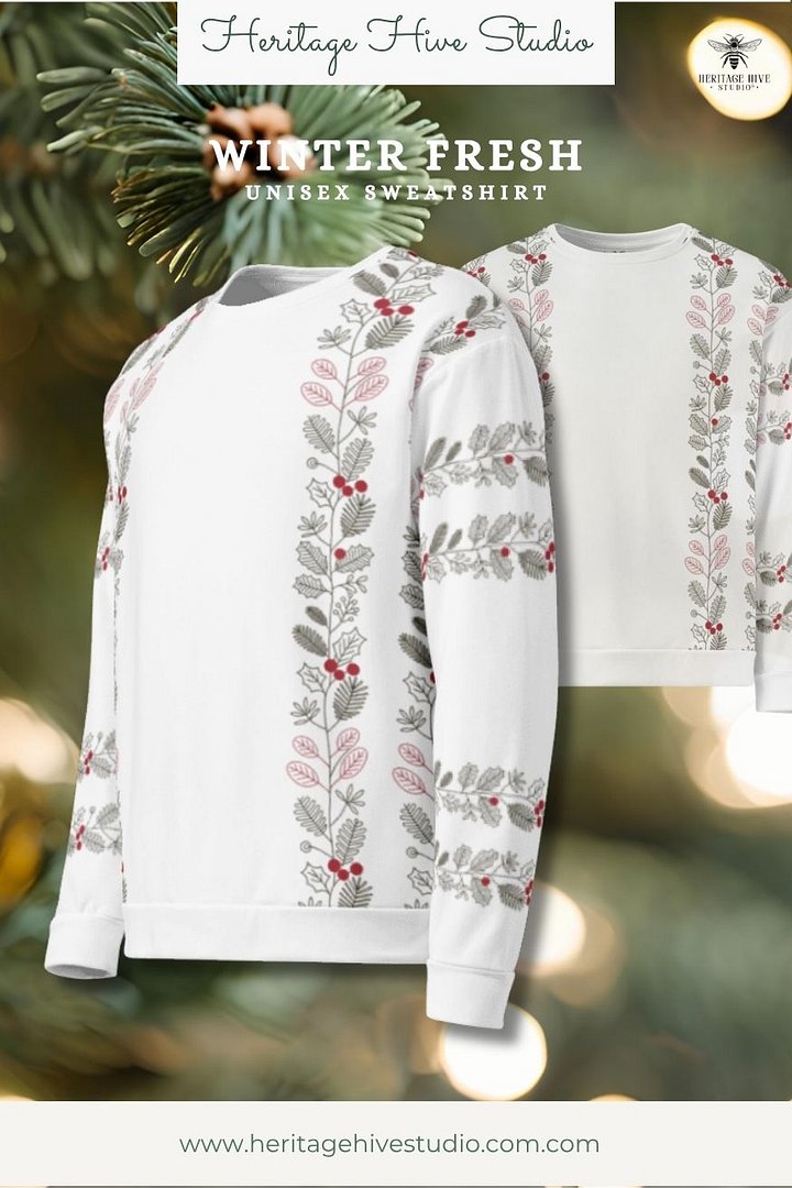 Winter Garland White Sweatshirt product image (1)