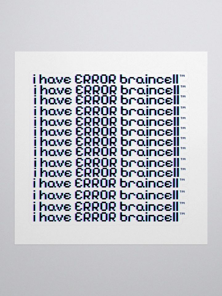 error braincell vinyl sticker product image (1)