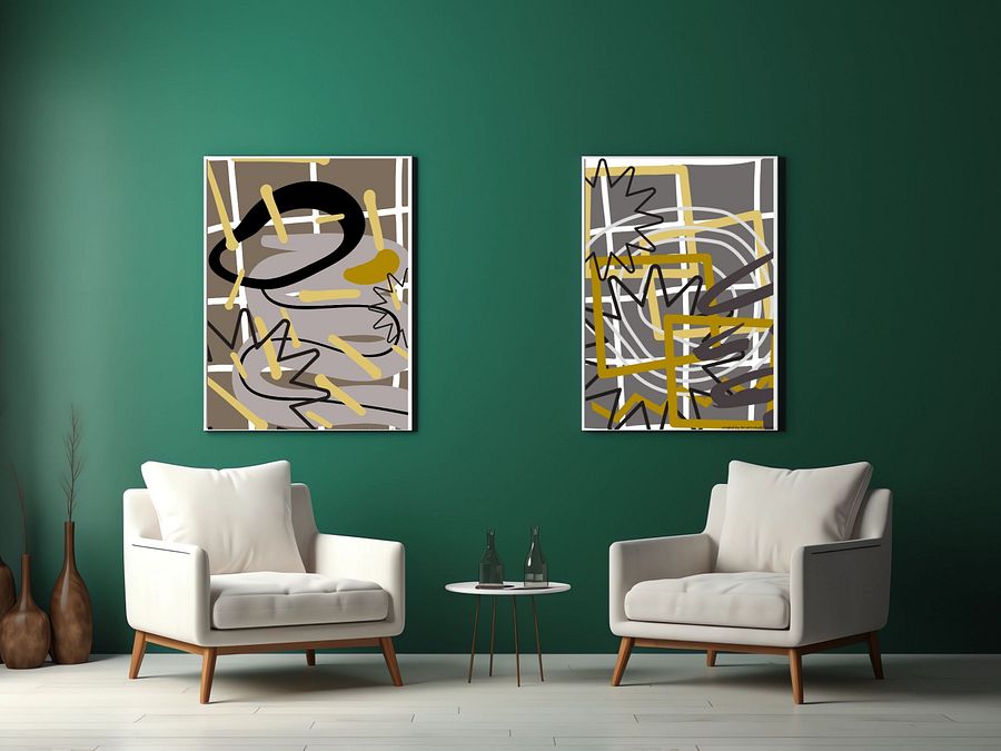 digital poster, 3 designs , modern digital art, decoration office and home product image (5)