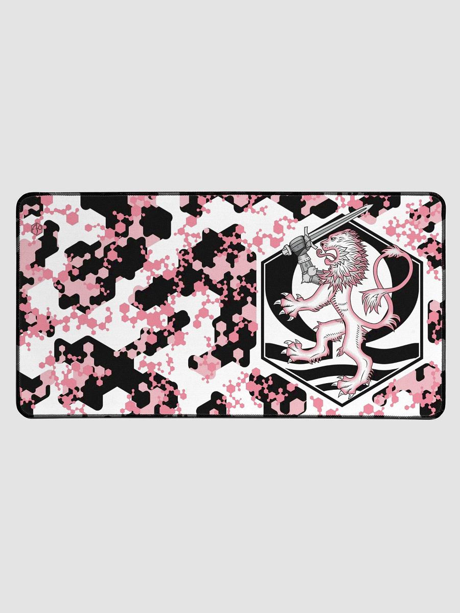 Desk Mat 15.5" x 31.5" Hexagon Camo, Lion, Pink product image (1)