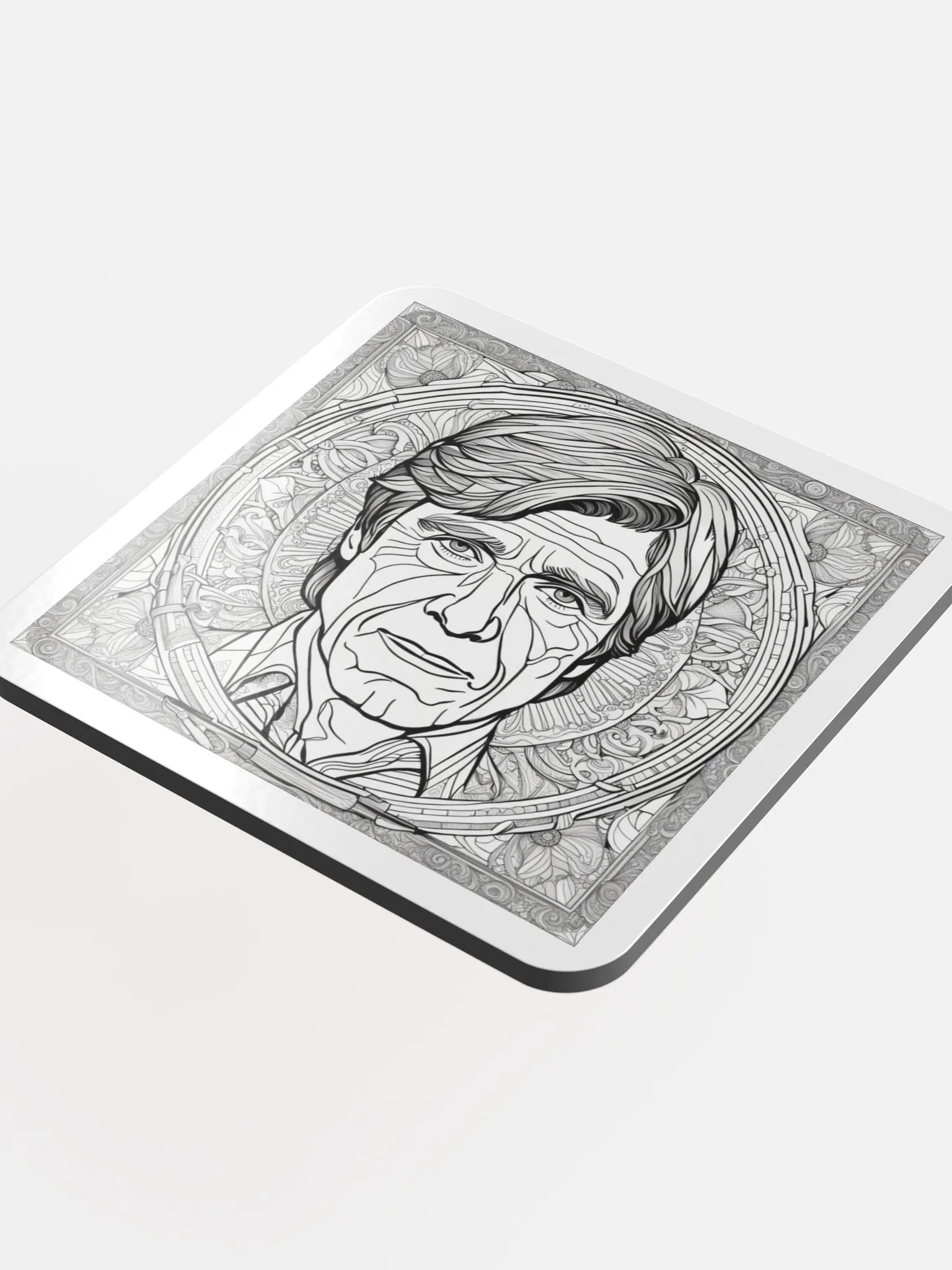Ornate Visage Cork Coaster product image (4)