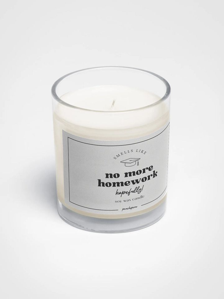 Funny Graduation Gift – No More Homework Soy Candle for Grads product image (2)