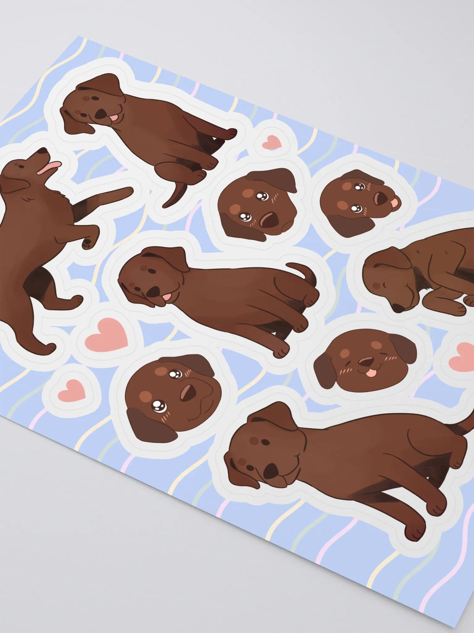 Brown Labrador Retriever Dog Sticker Sheet product image (3)