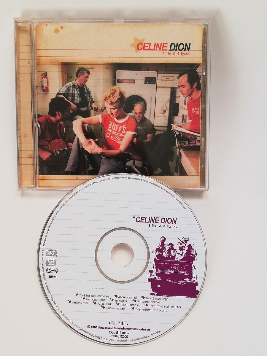 Celine Dion CD ‎– 1 Fille & 4 Types, Chanson Style French Songs, 12 Pop Ballads product image (4)