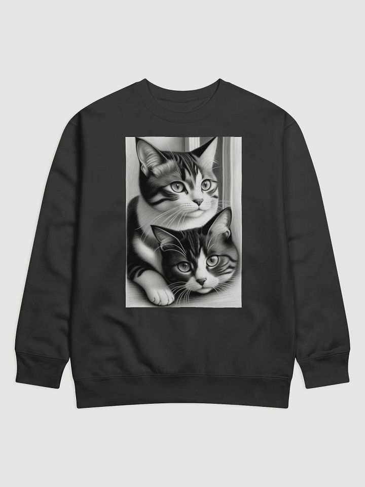 Striped Feline Duo Sweatshirt product image (1)