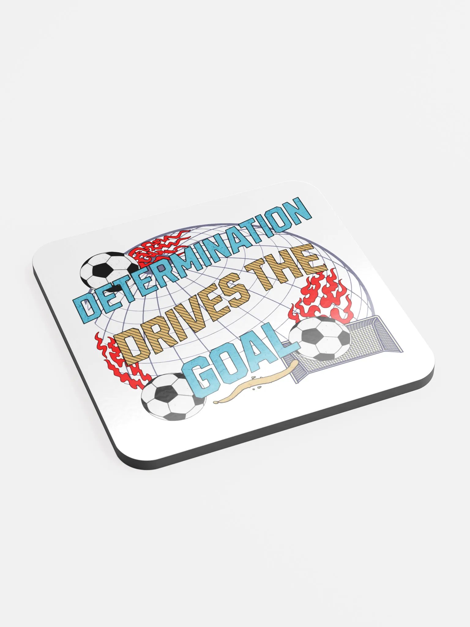 Determination Drives The Goal Soccer Coaster Set product image (3)