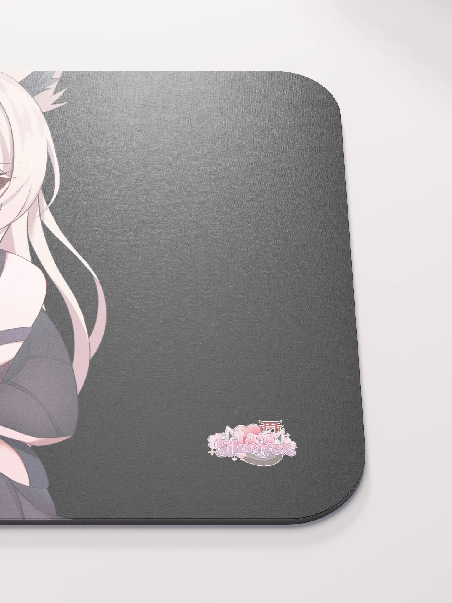 Lara Silverfox Vtuber Looks At You and is Shy Mouse Pad product image (5)