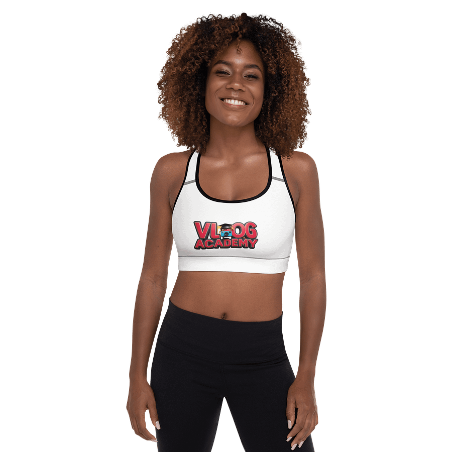 Vlog Academy All-Over Print Padded Sports Bra product image (4)