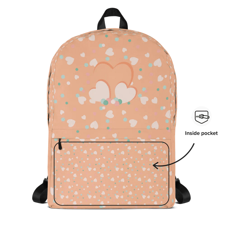 Simply Peachy Hearts and Dots Backpack product image (2)