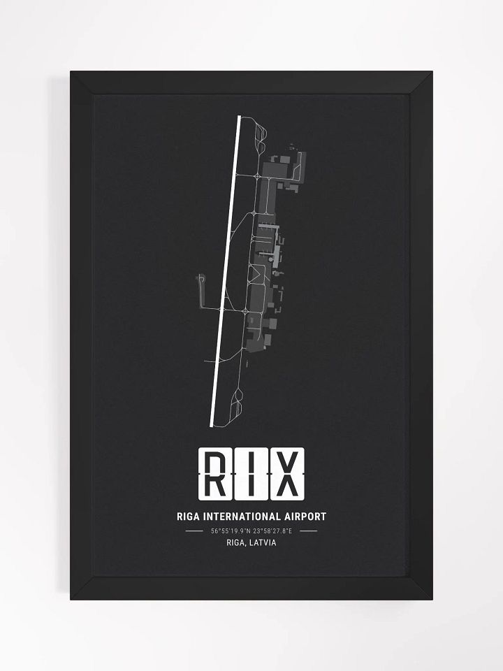 Framed Airport RIX Premium Map On Matt Paper product image (1)