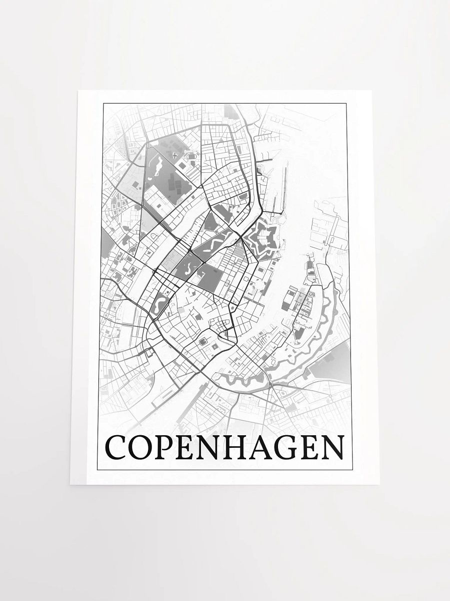Copenhagen, Denmark, city map print product image (17)