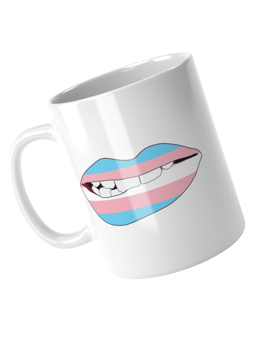 Trans Pride Flag Biting Lips Mug product image (3)