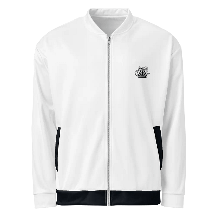 White and Black Royalty Bomber Jacket product image (1)