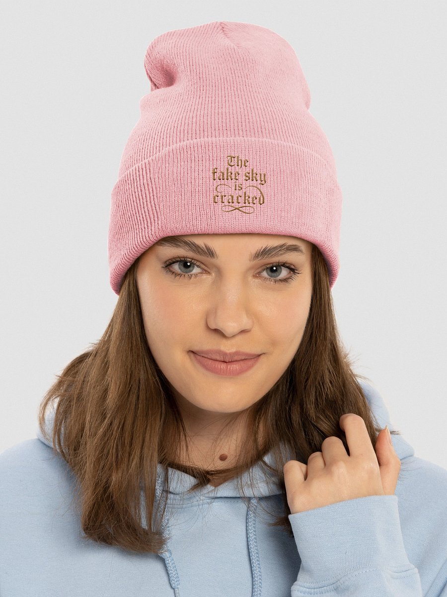 🧢 "The Fake Sky Is Cracked" Beanie – Emspiracy Edition product image (6)
