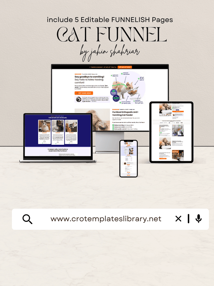 PurrHeaven Cat Product Funnelish Templates product image (1)