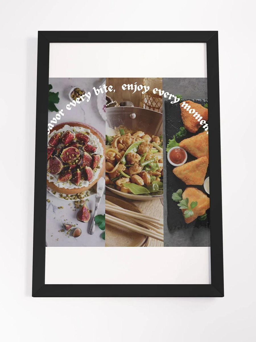 Wall Art Three Images Collage Food Framed High-Quality Matte Poster (in) product image (4)