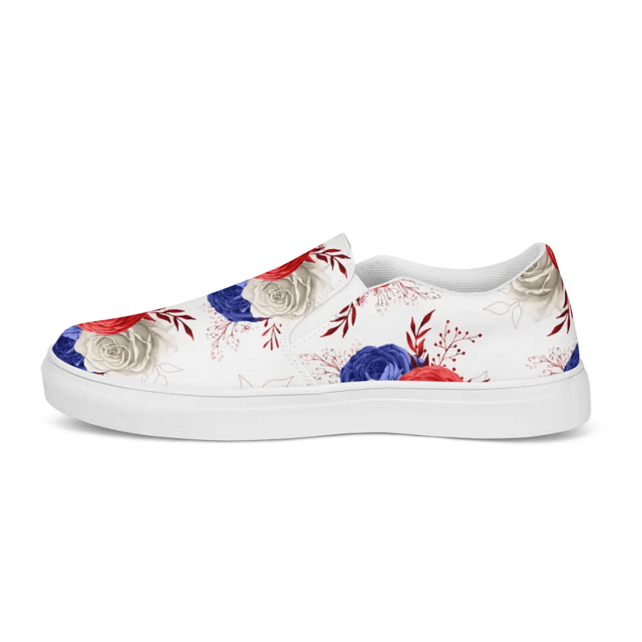 Red, White & Blue Women's Slip-On Canvas Shoes product image (5)