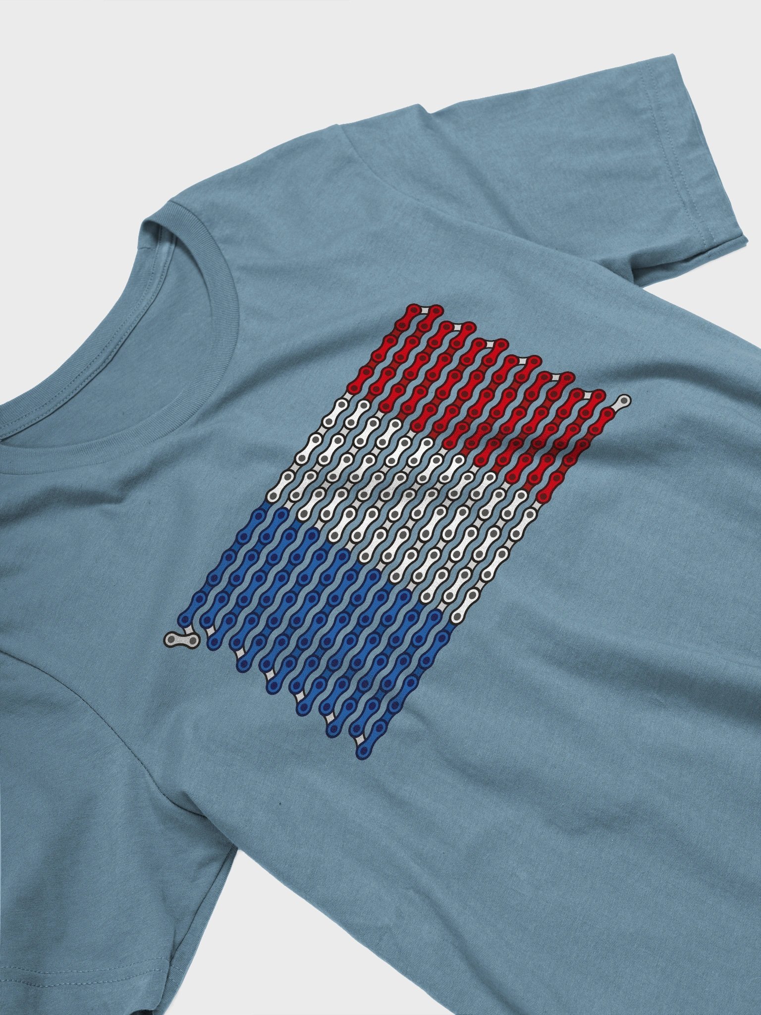 France Bike Chain Flag on Dark Color Supersoft Tee product image (2)