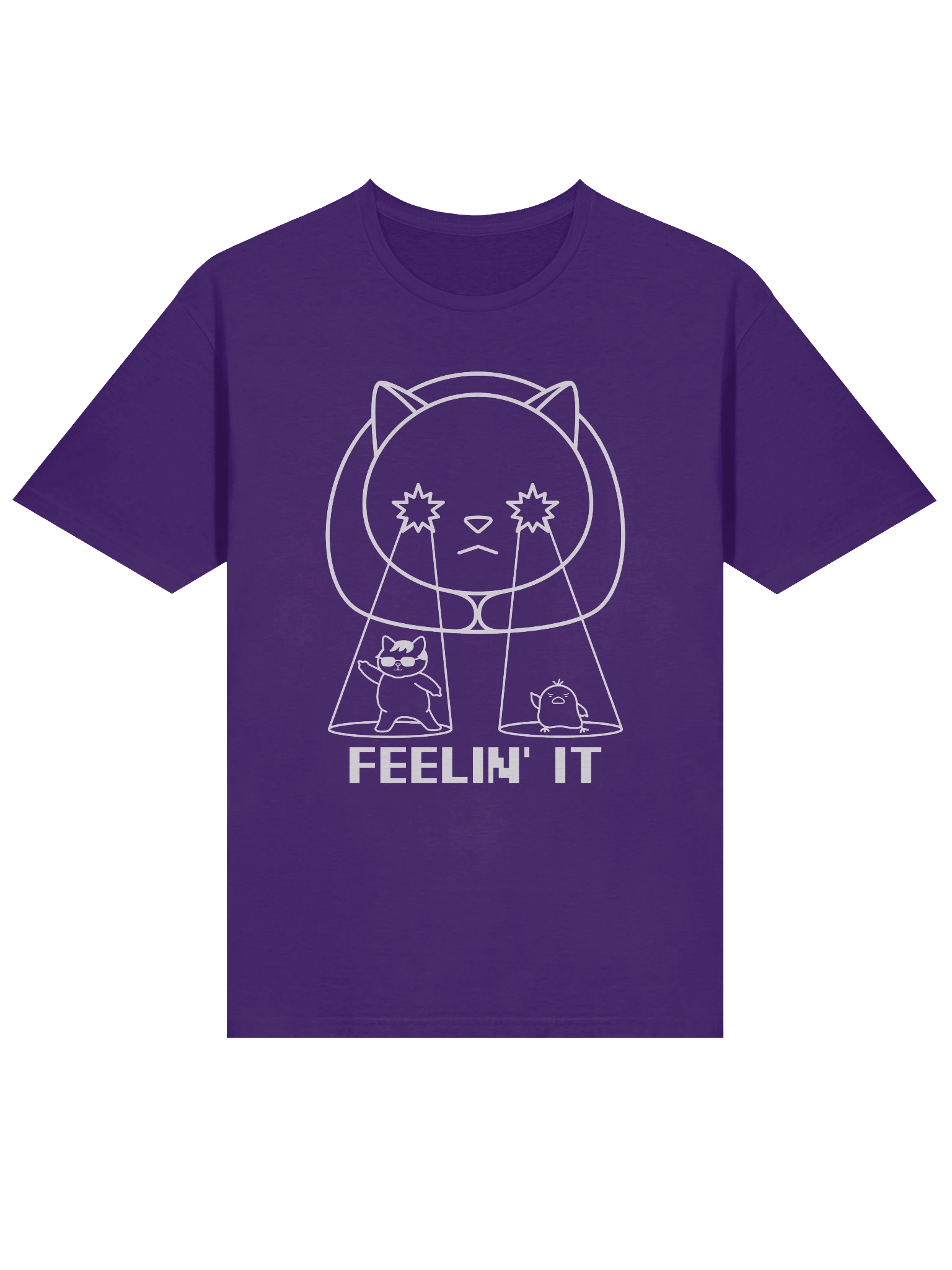 Goromi the Cat in Wig (Surreally Spotlighted Dancing) - Unisex Adult Super Soft Lightweight T-shirt product image (1)