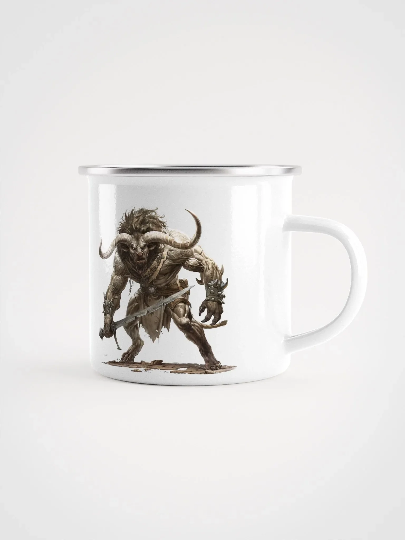 The Minotaur - The Legendary Greek Mythical Creature Enamel Mug product image (1)