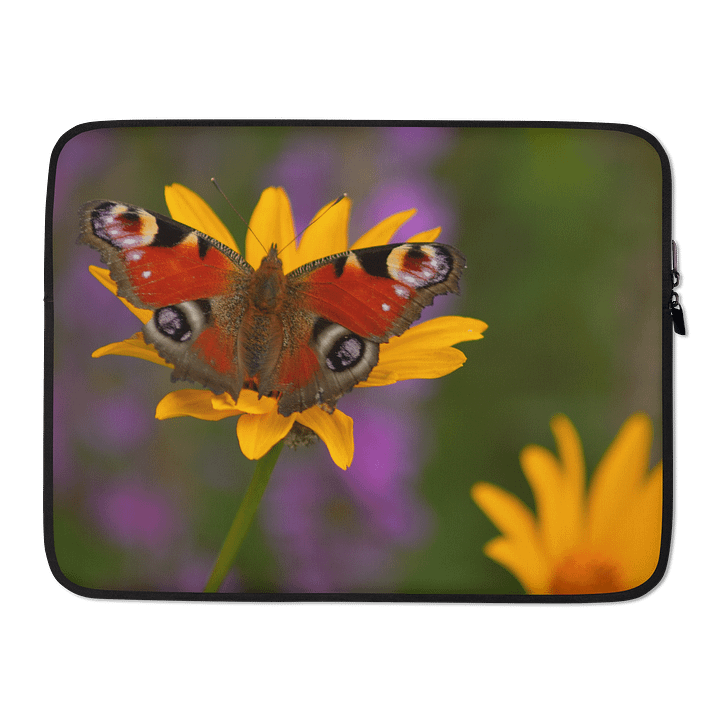 Laptoptasche - Schmetterling auf gelber Blüte product image (2)