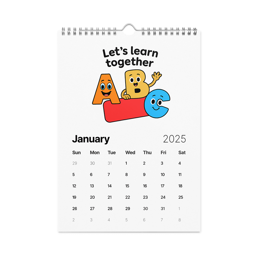 Expressive ABC 2025 Wall Calendar product image (6)
