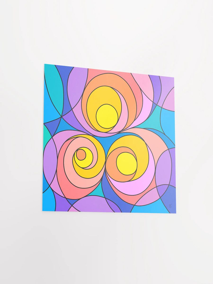 Vibrant Spiral Symphony Poster - Abstract Square No. 1 product image (3)