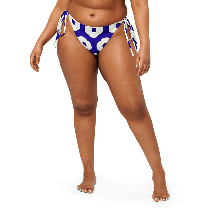 Eco-Chic Blue Floral Bikini Bottom product image (1)