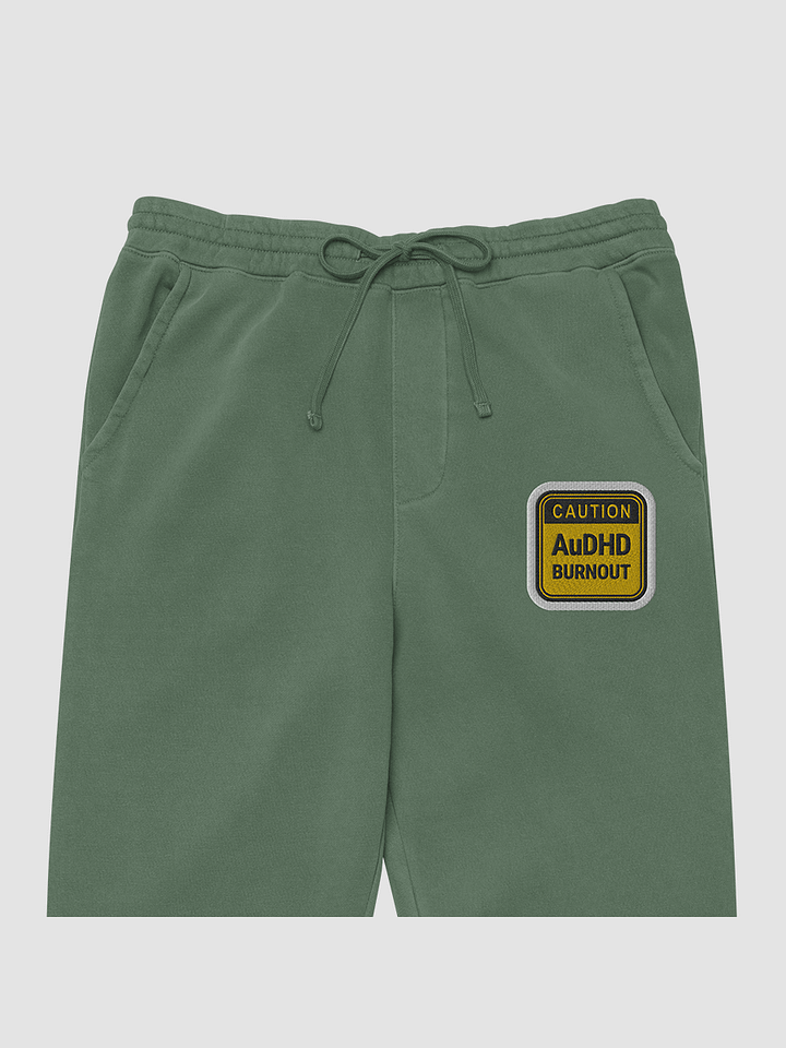 CAUTION: AuDHD BURNOUT pigment-dyed sweatpants (bubble design) product image (1)