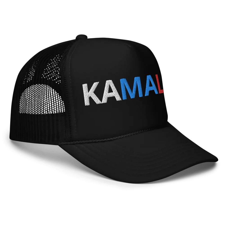 Kamala White Blue Red Hat - Embroidered Trucker Cap Hat product image (4)