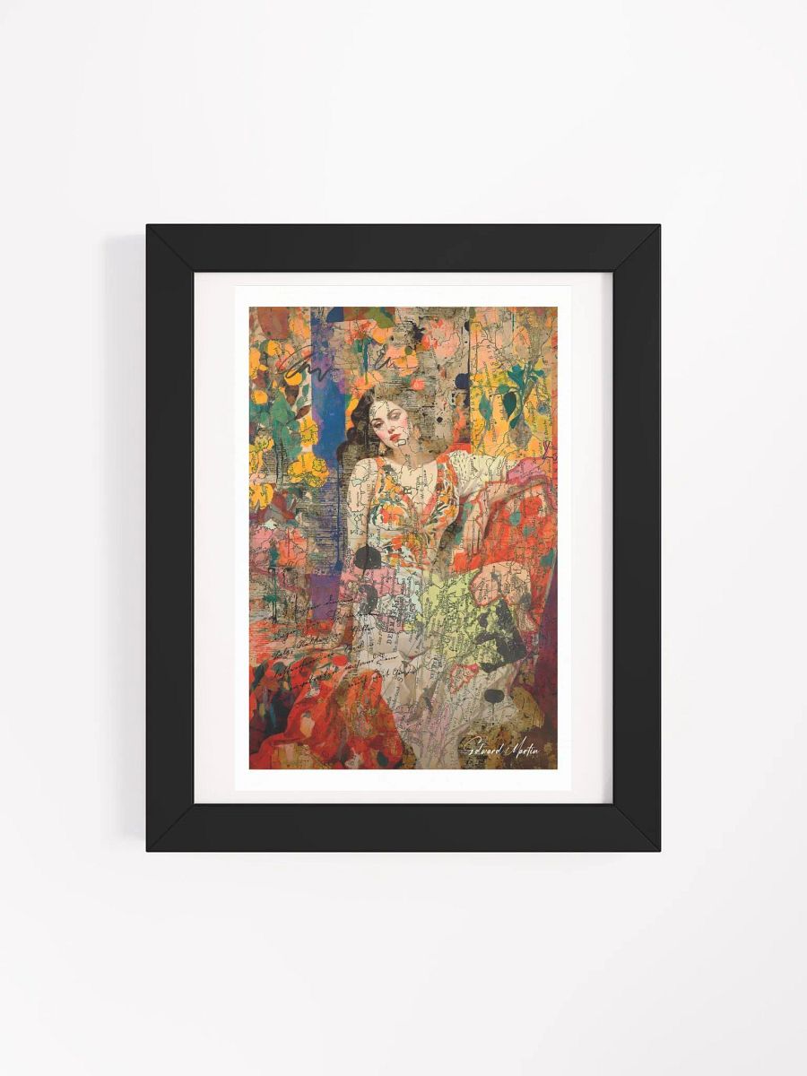 Lady of the World by Edward Martin-Vibrant Layers Framed Art Print product image (17)