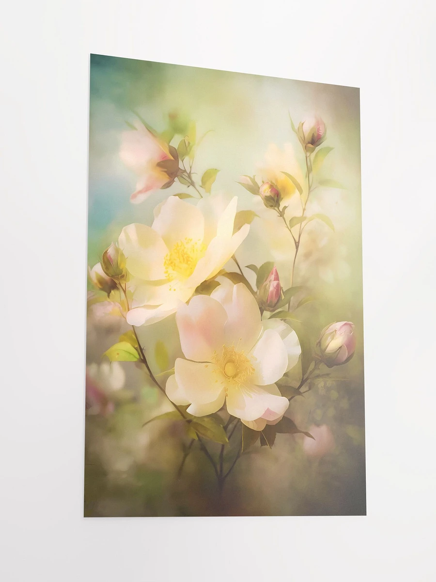 Ethereal Vintage Roses Poster: Soft Pastel Floral Wall Art for Romantic Decor Matte Poster product image (4)