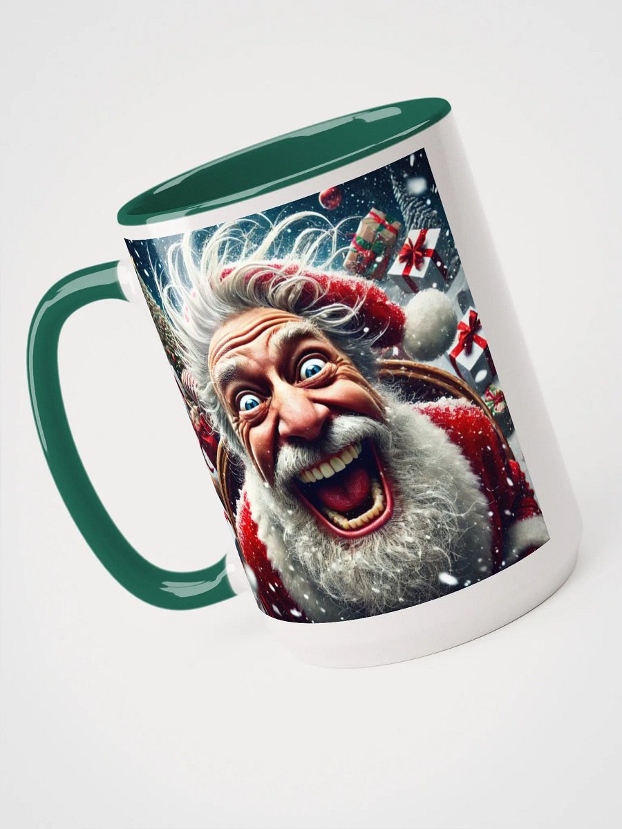 Green Mug with a Frantic Santa product image (4)