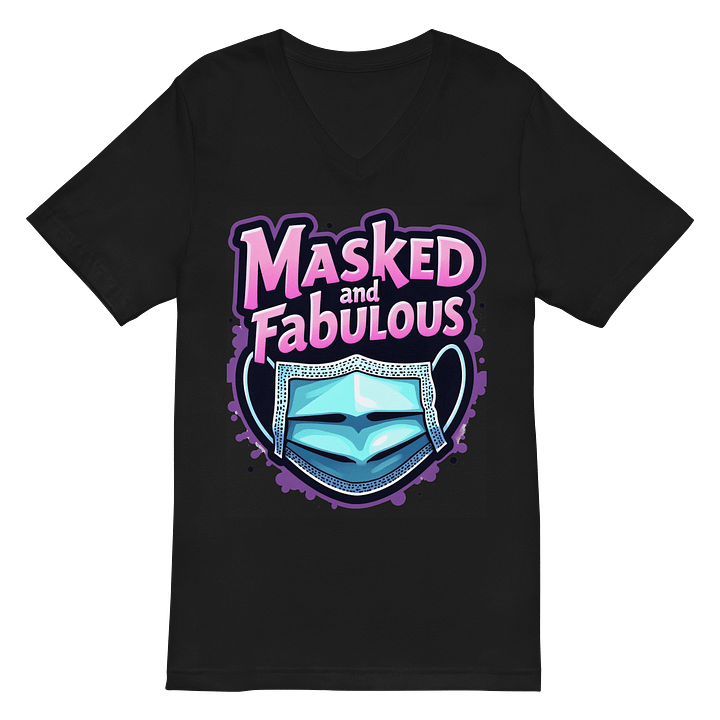 Masked and Fabulous Graphic V-Neck T-Shirt product image (3)