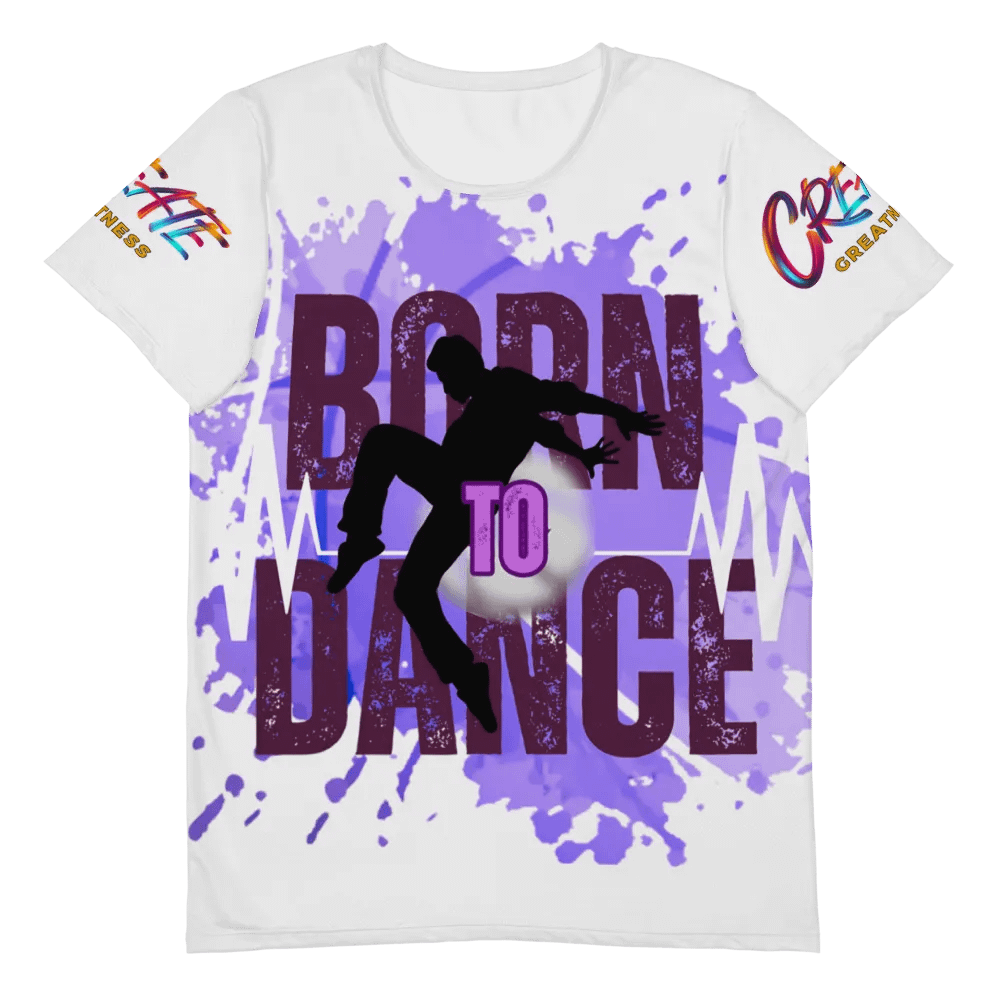 Born to Dance His Silhouette Huge Print Athletic Tee product image (4)