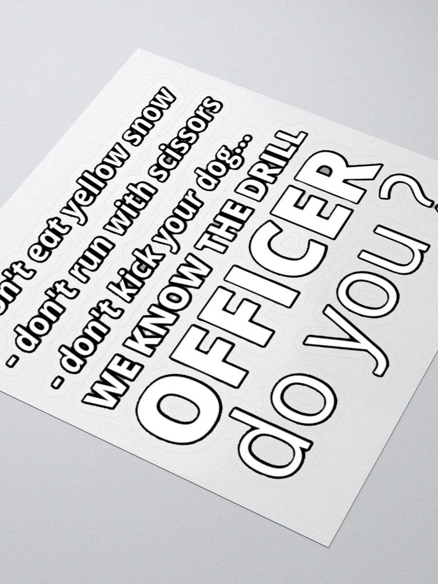 WE KNOW THE DRILL OFFICER, DO YOU? product image (8)