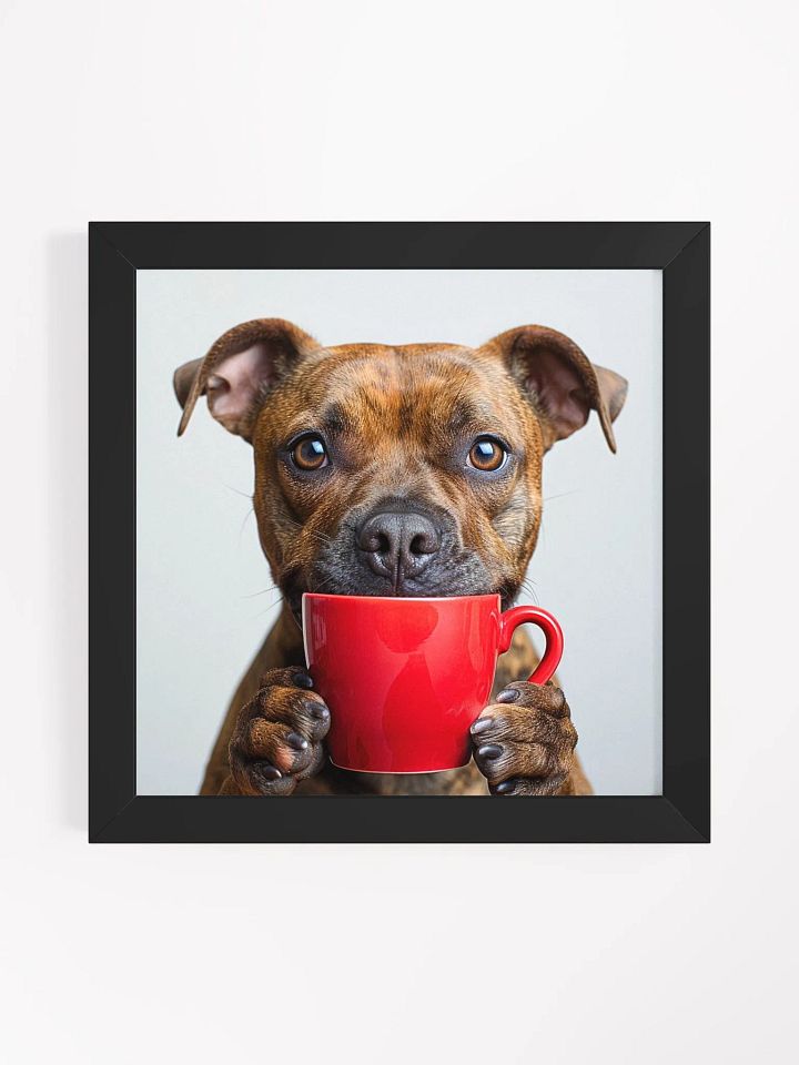 Coffee Lover Cute Staffordshire Terrier Dog Art product image (1)