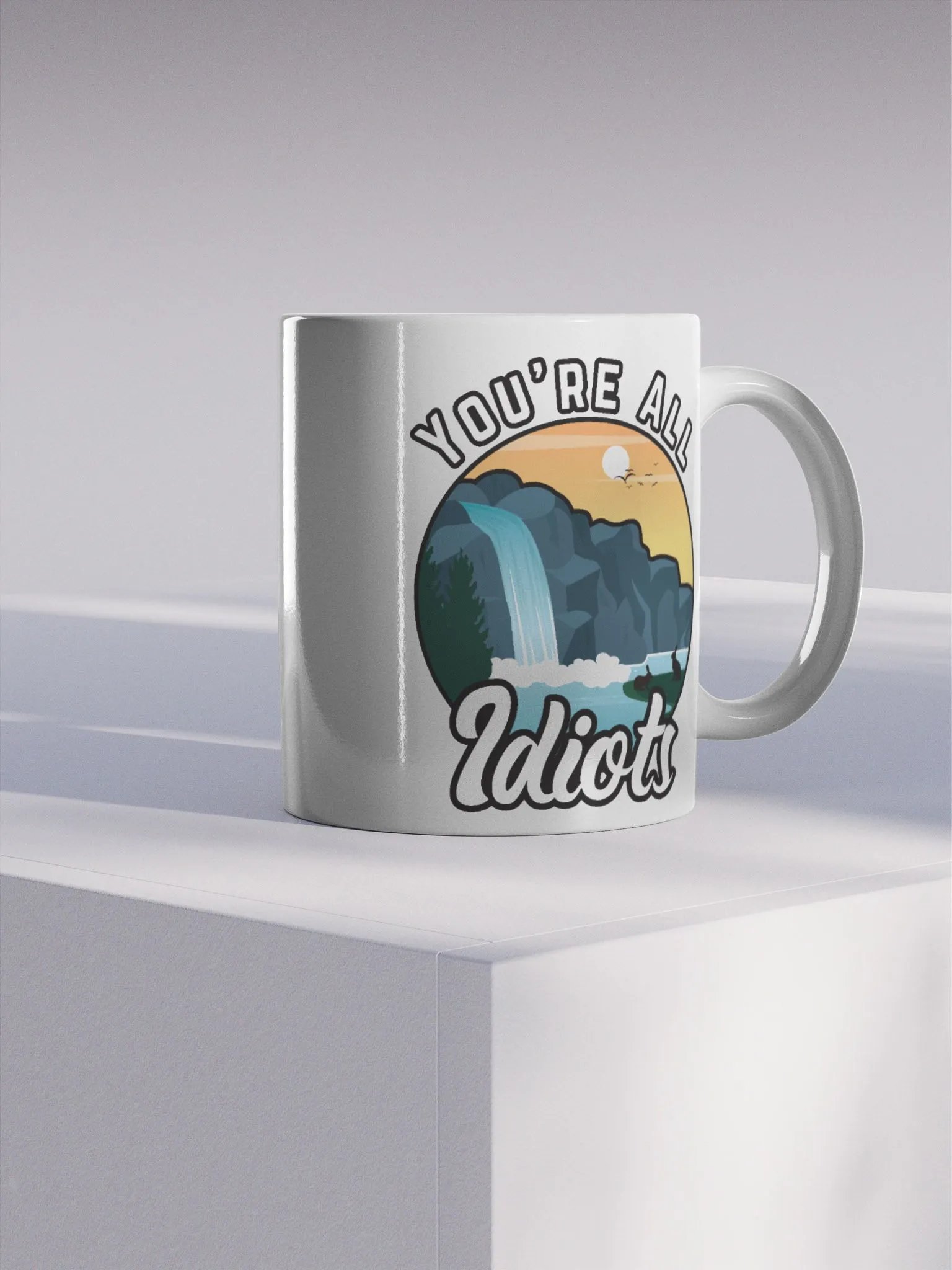 You're All Idiots Vintage Mug product image (4)