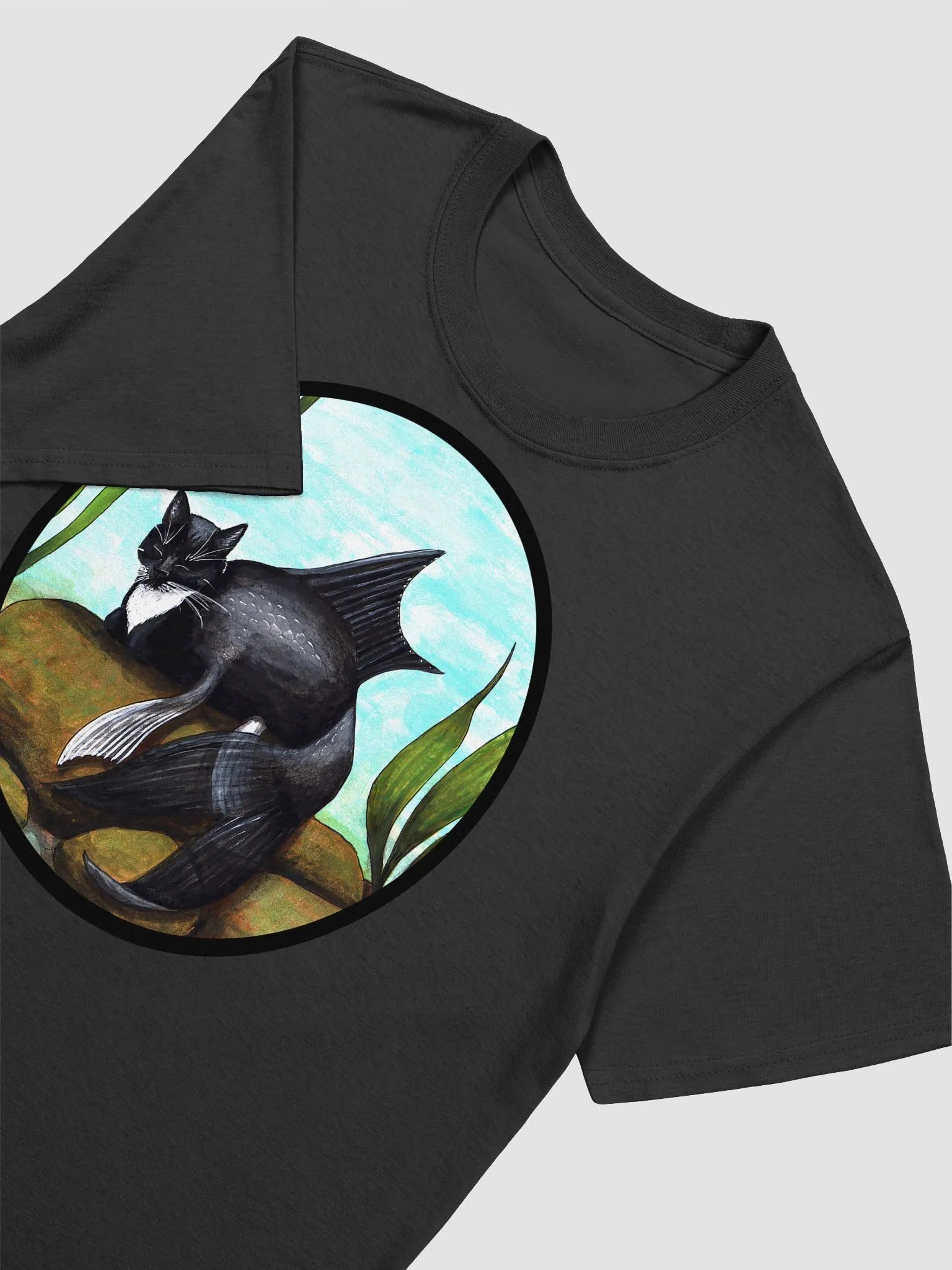 Mermeow Tuxedo T Shirt product image (15)