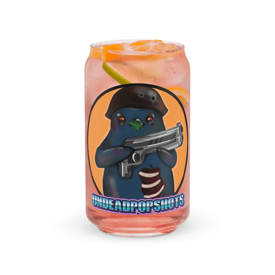 UndeadPopShots Penguin Can-Shaped Glass Logo Color Orange product image (7)
