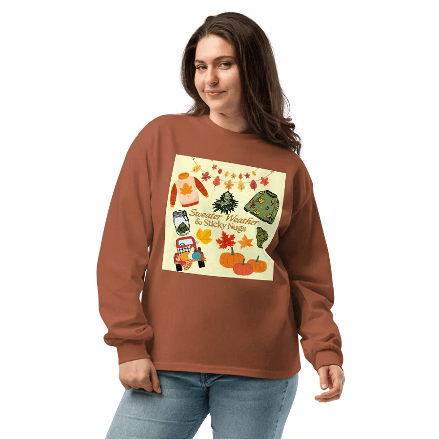 Autumn Cannabis Vibes Long Sleeve Shirt product image (6)