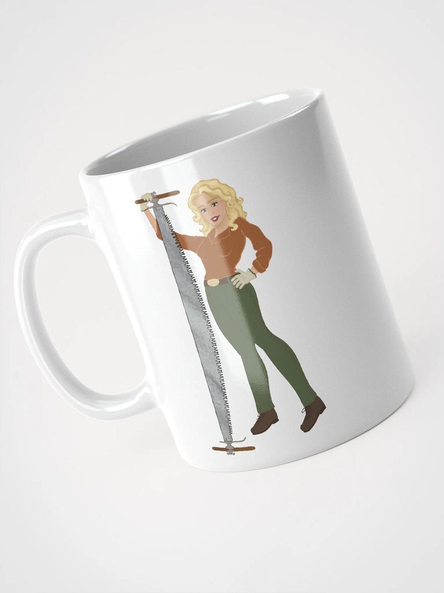 Crosscut Saw Blonde Dolly Pinup Mug product image (3)