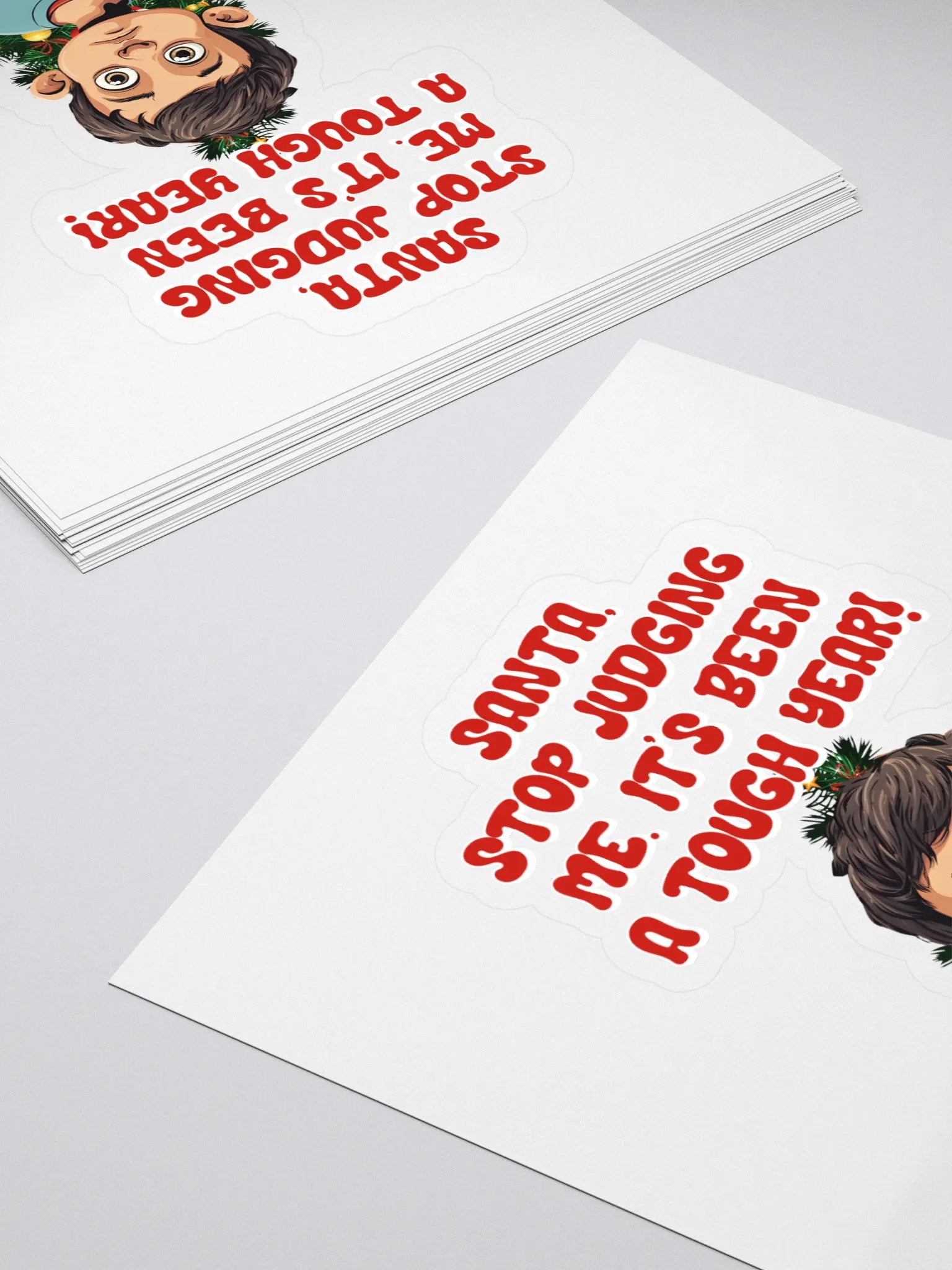 Santa, Stop Judging Me. It's Been A Tough Year! Sticker product image (4)