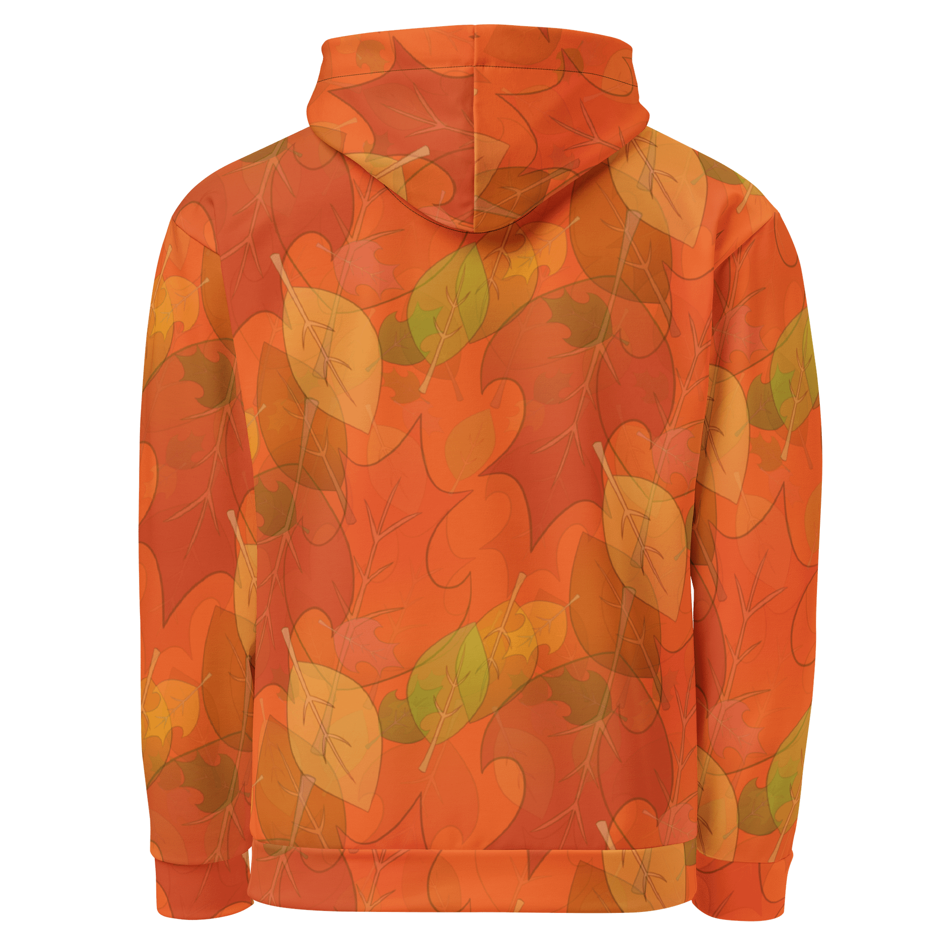 Orange Overlay "Falling Leaves" Pattern - Recycled Unisex Hoodie product image (3)
