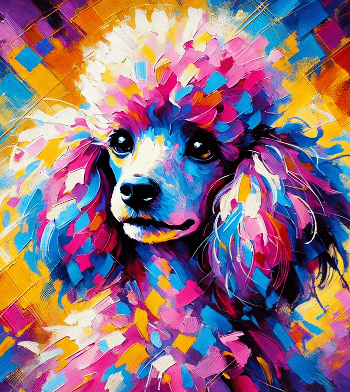 Poodle in Vibrant Hues: A Colorful Portrait product image (1)