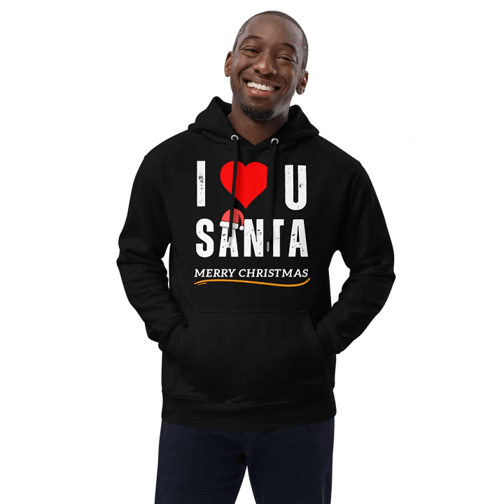 I love Santa Premium Eco Hoodie product image (1)