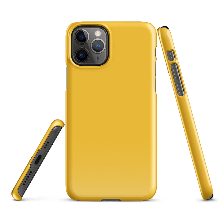 Mustard Yellow Solid Color iPhone® Glossy Snap Case product image (2)
