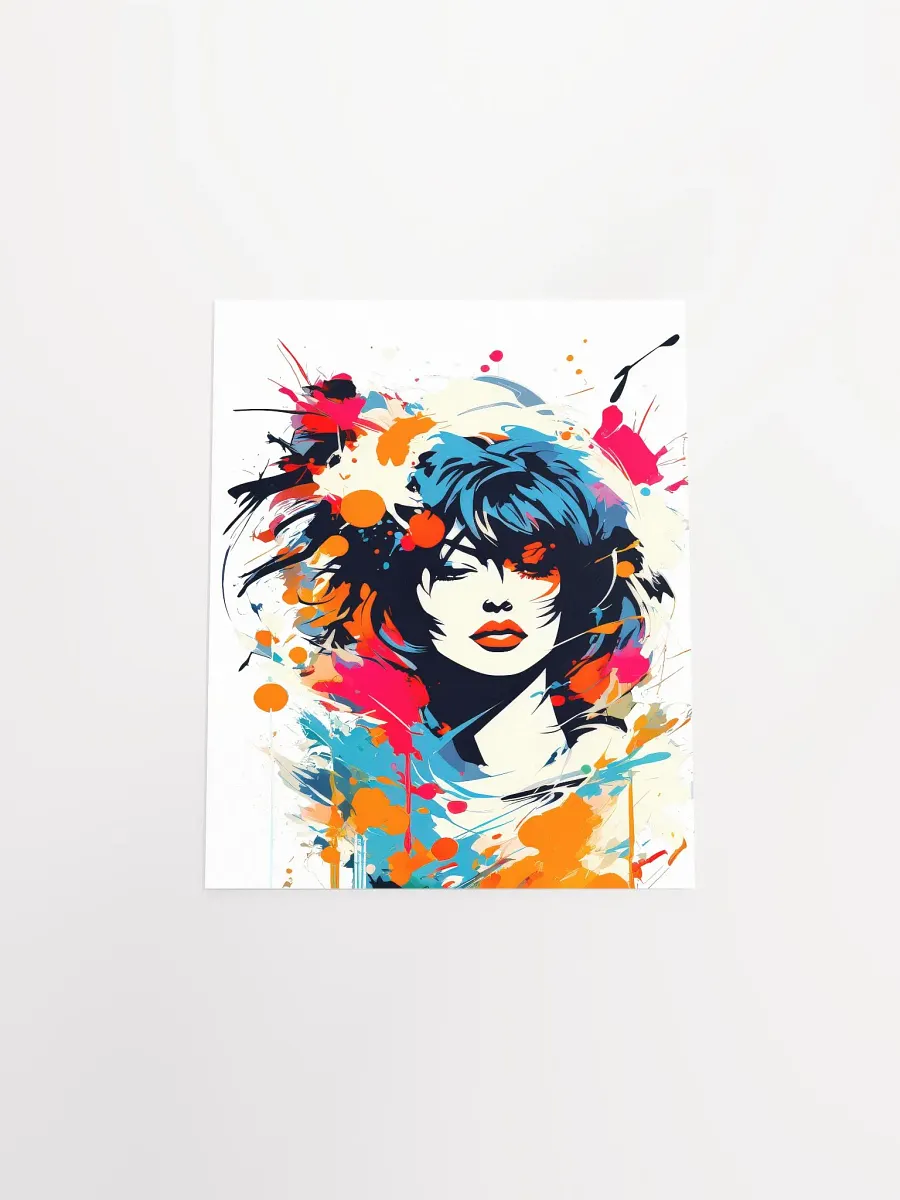 Abstract Woman v13 - Vintage Style Poster - Rock Girl - Small and Standard Sizes - 8x10-11x14-12x16-16x20 Inches product image (4)
