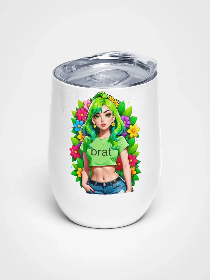 Brat - Wine Tumbler Cup - 12 oz - High-Grade Stainless Steel - v2 product image (1)