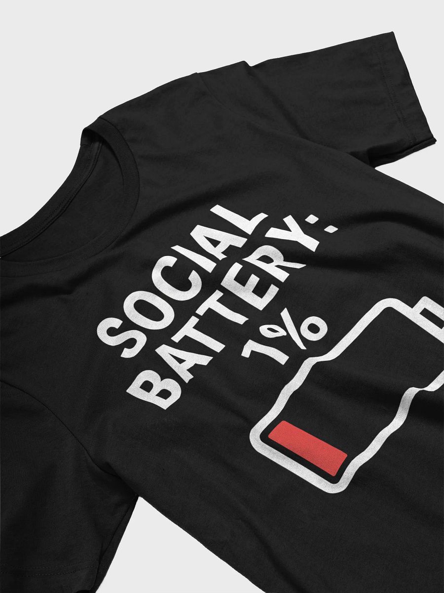 Social Battery: 1% T-Shirt – Funny Minimalist Tee for Introverts, Overthinkers & Anti-Social Vibes product image (3)